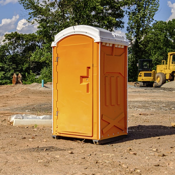 how often are the porta potties cleaned and serviced during a rental period in Gilson